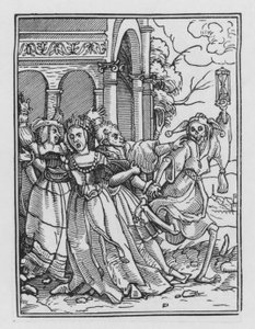 Holbeins Dødedans: Dronningen af Hans after Holbein the Younger