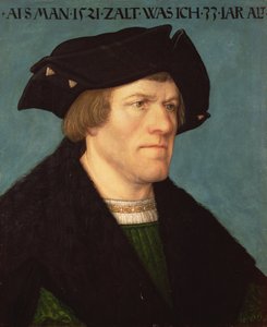 Portræt af en glatbarberet mand, 1521 (panel)