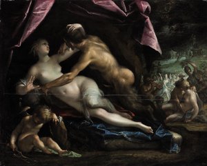 Pan og Selene af Hans von Aachen