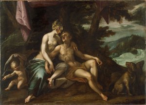 Venus og Adonis af Hans von Aachen