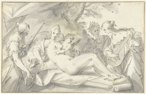 Venus midt i kunst og videnskab af Hans von Aachen
