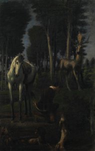 De tre ryttere II: Sankt Hubert af Hans von Marées