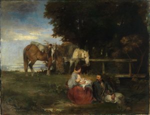 Hvile ved skovbrynet af Hans von Marées