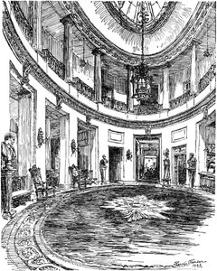 Entréen til RAC klubhuset, Pall Mall, London, 1946 af Hanslip Fletcher