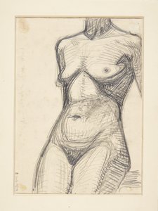 Torso af kvindelige model af Harald Giersing