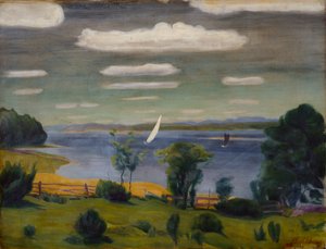 Sommerdag ved Viksfjorden, Larvik af Harald Oscar Sohlberg