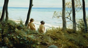 På stranden