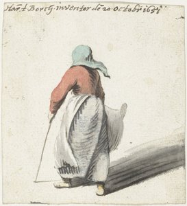 Vandrende kvinde, bagfra