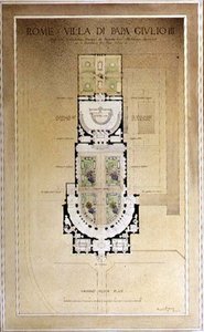Stueplan for Villa di Papa Giulio i Rom af Harold Chalton Bradshaw