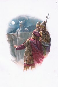 Ghost, illustration fra Hamlet af Harold Copping