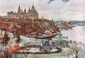 Houses of Parliament, Ottawa af Harold Copping