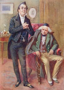 Mr. Pecksniff og Old Martin Chuzzlewit, illustration til 