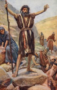 Det Nye Testamente: Johannes Døberen (farvelitografi) af Harold Copping