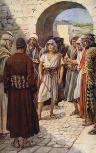 Det Gamle Testamente: David indkaldt foran Samuel (farvelitografi) af Harold Copping