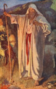 Det Gamle Testamente: Den brændende busk (farvelitografi) af Harold Copping