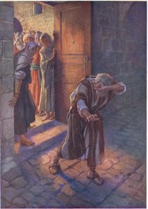 Peters samvittighed, illustration fra Harold Copping Pictures: The Crown Series, ca. 1920