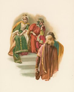 Kongen og dronningen med Hamlet af Harold Copping