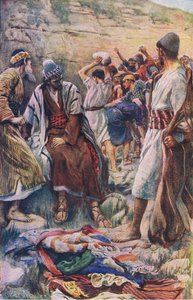 Stephens død, illustration fra Harold Copping Pictures: The Crown Series, ca. 1920