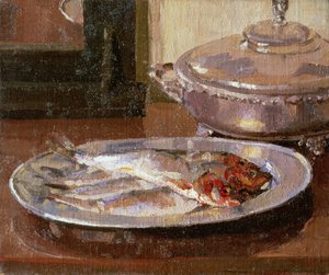 Fisk på en tallerken af Harold Gilman
