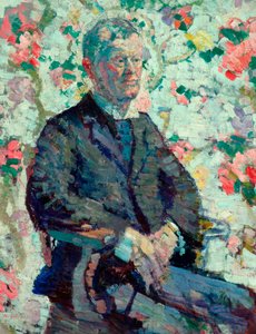 Portræt af en mand, ca. 1912-14 (olie på lærred) af Harold Gilman