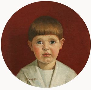 Portræt af James Jewill Hill, Jr (olie på lærred lagt om bord) af Harold Harvey