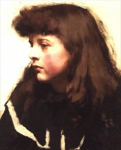 Portræt af en pige af Harold Harvey