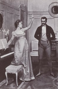 Illustration til Vanity Fair af William Makepeace Thackeray (litho) af Harold Hume Piffard