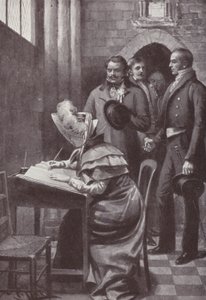 Illustration til Vanity Fair af William Makepeace Thackeray (litho) af Harold Hume Piffard