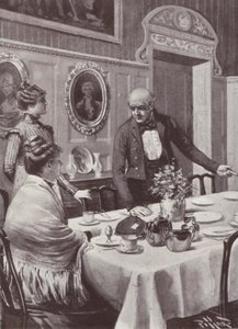 Illustration til Vanity Fair af William Makepeace Thackeray (litho) af Harold Hume Piffard