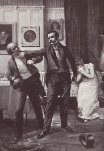 Illustration til Vanity Fair af William Makepeace Thackeray (litho) af Harold Hume Piffard