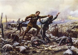 Menig J Boyd, fra de irske garder, erobrede et tysk maskingevær på egen hånd, første verdenskrig