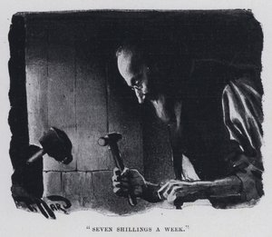 "Syv shilling om ugen" (s/h-billede) af Harold Hume Piffard