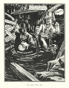 Den eneste vej ud (litografi) af Harold Outram Batho