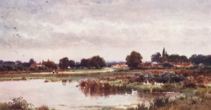 Dunsfold, nær Cranleigh (farvelitografi) af Harold Sutton Palmer