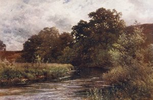 Wey ved Hankley Common, nær Tilford (farvelitografi) af Harold Sutton Palmer