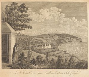 En nordøstlig udsigt fra Sandham Cottage, Isle of Wight af Harriet Wilkes