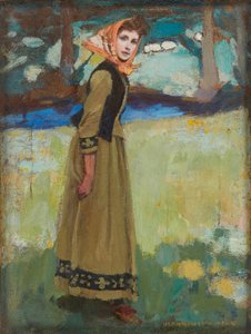 Home from the Fields (olie på lærred)