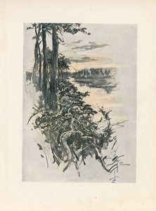 Longfellows sang om Hiawatha (farvelitografi) af Harrison Fisher