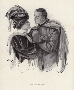 Scene fra The Man Hunt (litho) af Harrison Fisher