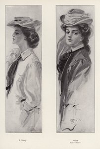 Karakteren Nedra fra romanen Nedra, af George Barr McCutcheon (litho) af Harrison Fisher