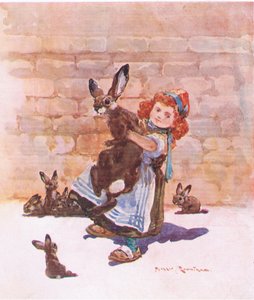 En armfuld (farve litho) af Harry Rountree