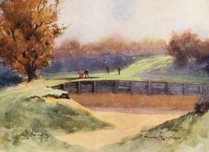 Golfbaner: Northwood, "Death or Glory", det ottende hul (farvelitografi)