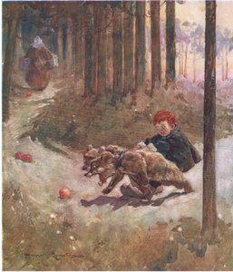 Et besværligt hold (farve litho) af Harry Rountree