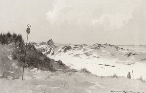 Golfbaner: Hunstanton, under sne (litografi)
