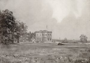 Golfbaner: Trafford Park, klubhuset fra den attende tee (litho)