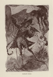Illustration til Barnaby Rudge af Charles Dickens (litografi)