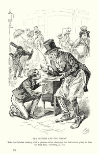 Illustration til Dombey and Son af Charles Dickens (litografi)