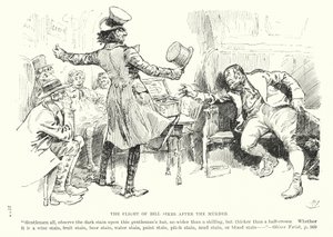 Illustration til Oliver Twist af Charles Dickens (litografi)