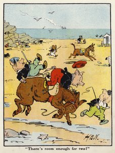 "Der er plads nok til to!" (farve litho) af Harry B Neilson
