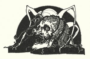 Edgar Allan Poe: Designmotiv (litografi) af Harry Clarke